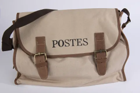 Besace grand modèle beige